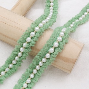 Bán buôn handmade phụ kiện thời trang cho váy cưới trang trí DIY búp bê cổ giày quần áo <span class=keywords><strong>TRIM</strong></span> ngọc trai đính cườm ren vải - Product Image 4