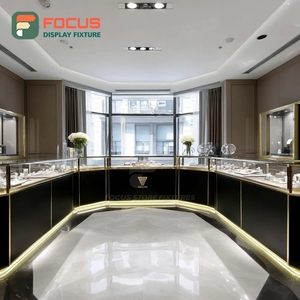 Meubles de présentation de bijoux de luxe pour la vente au détail, cadre métallique, vitrine de magasin commercial - Product Image 1