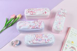 Malvavisco-Estuche artesanal suave de doble capa Organizador de bolsa de lápices para niña <span class=keywords><strong>dulce</strong></span> con compartimentos hechos a mano y textura similar a <span class=keywords><strong>la</strong></span> nube - Product Image 6