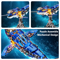MJI 13155 Narval Mecánico Creativo, Bloques de Construcción MOC, Modelo Educativo para Niños, Juego de Bloques de Construcción, Regalo al por Mayor