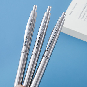 Stylo bille en acier inoxydable personnalisé avec logo imprimé multicolore, prise en main confortable, idéal pour le bureau, la publicité et les cadeaux d'entreprise - Product Image 4