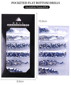 6 Rejillas de Diamantes de Imitación de Cristal con Base Plana para Uñas, Piedras Brillantes para Decoración de Uñas, Cristales de Colores con Fondo Plano - Product Image 6