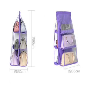 Sac de rangement suspendu épaissi, sur mesure, en non-tissé, anti-poussière, organisateur de sacs simple double face. - Product Image 4