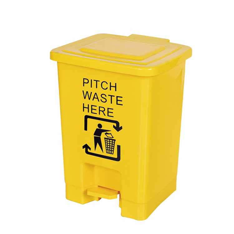 2020 nueva venta caliente de alta calidad de reciclaje de plástico de basura pedal de pie sanitaria bin