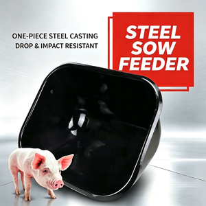 Heavy Duty Animal Feeding <strong>Trough</strong> Smooth Edge, Fence Mounted Round Lip Feeder for Livestock Use - Product Image 1