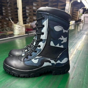Bottes en plastique camouflage bleu gris DF24 multi-terrains, imperméables, portables, pour l'extérieur, toutes saisons, accessoires tactiques pour hommes - Product Image 4