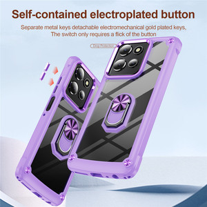 <span class=keywords><strong>4</strong></span> Ecken Stoßfest 360° °   Ring-Ständer mit Linsenschutz TPU+PC Handyhülle für Moto G Play (2025) - Product Image 4