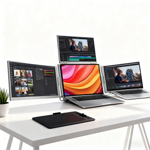 16 אינץ משולש נייד fhd 1920x1200, ips 100% srgb, קלט <span class=keywords><strong>USB</strong></span>-C, עבור פרודוקטיביות & בידור - Product Image 1