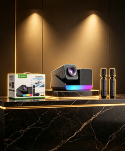 HT36 PRO HD Three-in-One Dual-Mic Karaoke <b>Microphone</b> Projector CRT Home Theater Indoor Family Karaoke Beamer - Product Image 1