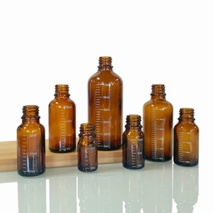 5ml 10ml 15ml 20ml 30ml 50ml 100ml Amber Brown Cosmetics Glass Oil <b>Bottle</b> Dropper <b>Bottle</b> with Bamboo Wooden Cap - Product Image 4