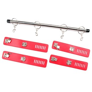 Hotใหม่ขาบาร์<span class=keywords><strong>Spreader</strong></span>กับข้อเท้าและข้อมือCuffsหนังล็อคStriper Club - Product Image 5