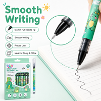 Stylo Roller Liquide Direct KAIX Haute Capacité, Faible MOQ, Pointe Aiguille 0,5 mm, Encre Noire, pour la Vente au Détail de Papeterie