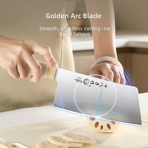 Ensemble de couteaux en acier inoxydable SHI BA ZI ZUO, ensemble de couteaux de cuisine pour la maison, comprend des couteaux polyvalents pour trancher et hacher les os - Product Image 2