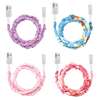 Câble de charge en tissu élégant 3 en 1, câble de charge multi-USB pour iPhone, Android, Type C, câble de charge rapide