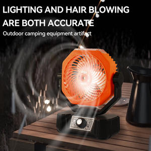 Nieuwe Solar Led Fan Light Draagbare Outdoor Noodverlichting Camping Afstandsbediening Auto Hoofd Schudden Koeler Ventilator Met Licht Voor Vissen - Product Image 5