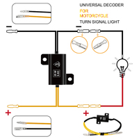 Decodificador de Señales de Giro LED para Motocicleta, Resistencias para Luces Intermitentes, 25W 6.8/8/10Ohm, Accesorios LED para Moto