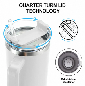 Tazza Termica VANOW in Acciaio Inox 40oz, Isolamento Sottovuoto con Cannuccia, Bicchiere da Viaggio - Product Image 6