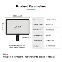 Pantalla Táctil PCAP de 23.8 Pulgadas con Soporte para Guantes, Panel Táctil Industrial FPC Personalizado