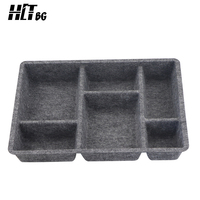 Plateau en feutre pour accessoires de jeu de société personnalisés HLT, boîte en carton multi-compartiments aux coins arrondis, emballage professionnel, fabricant spécialisé