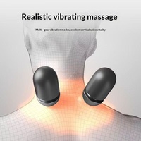 Oreiller de soutien cervical chauffant à piles avec fonction de minuterie, massage et protection de la colonne cervicale pour la récupération corporelle