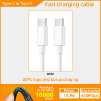 Câble USB-C de charge rapide 6A, 1M, QC 3.0, en PVC durable, pour ordinateur et imprimante – Vente en gros directe usine