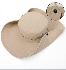 Premium Waterproof Wide Brim Bucket Hat for <b>Outdoor</b> Use, <b>Large</b> Brim Sun Protection Fishing Hat Chin Strap, Custom Logo Available - Product Image 2