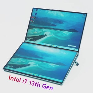 Thương hiệu Mới 16 inch kép Màn hình văn phòng máy tính xách tay Intel Core I7-1360P máy tính xách tay 32GB 64GB 4TB SSD màn hình kép cảm ứng bàn phím tiếng anh - Product Image 1