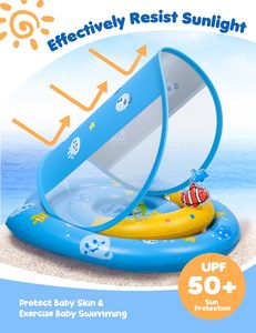 Lamicall Inflatable PVC bé hồ bơi <span class=keywords><strong>Float</strong></span> odsf05 Toddler bơi với chơi giao diện điều khiển Cá Heo Cá Hề rùa đồ chơi cho <5 hành khách - Product Image 2