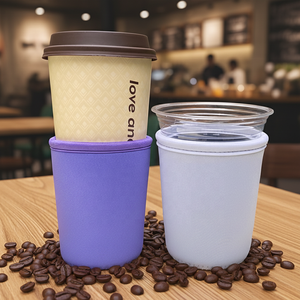 Funda para Vaso de Café Helado, Portavasos Personalizado para Café para Llevar, Funda de Neopreno Reutilizable para Vasos de Café, Portavasos Personalizado para Bebidas - Product Image 1