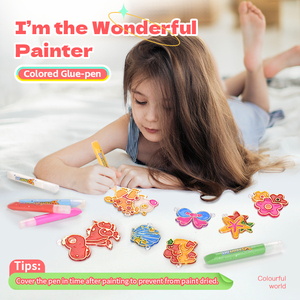 Set di Catcher da <span class=keywords><strong>sole</strong></span> per bambini dipinti di cristallo con perline collana arte portachiavi in plastica giocattoli da disegno per 5 a 7 anni - Product Image 3