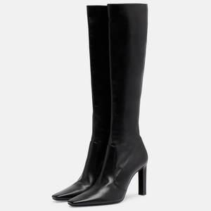 Botas Largas de Mujer con Cremallera Lateral, Tacón Grueso Alto, Botines hasta la Rodilla, Punta Cuadrada, Zapatos Stiletto Sexys - Product Image 3