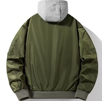 Blouson bomber à capuche pour homme, patchwork, coupe-vent, respirant, écologique, réversible, fermeture éclair sur le devant, veste décontractée de style baseball, multi-poches