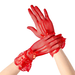 <span class=keywords><strong>Gants</strong></span> courts en nylon et <span class=keywords><strong>dentelle</strong></span> style Lolita rétro pour <span class=keywords><strong>femme</strong></span>, maille fine respirante à séchage rapide, pour usage quotidien et soirées, look sexy - Product Image 3
