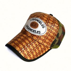 Gorras deportivas de malla con imagen común, gorras trucker con pajita, gorras de béisbol de 6 paneles personalizadas de nuevo estilo, gorras de papá, poliéster/algodón - Product Image 4