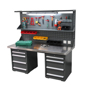 Établi supérieur en acier résistant industriel Spécifications complètes Stockage modulaire de <span class=keywords><strong>garage</strong></span> Acier inoxydable OEM personnalisable pour - Product Image 1