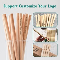 Pailles à boire en bambou réutilisables emballées individuellement et écologiques personnalisées pailles en bambou jetables compostables Boba