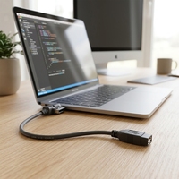 Câble de données USB 2.0 tressé blindé de 0,3 m, coudé à 90 degrés (droit/gauche), mâle Type B, charge rapide 3A pour téléphone portable et ordinateur
