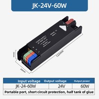 AOMEI Alimentation LED Ultra Mince 24V 400W IP20 SMPS AC DC, Sortie 8A, Efficacité 80%-89%, Tension Constante, Protection Contre les Surcharges pour