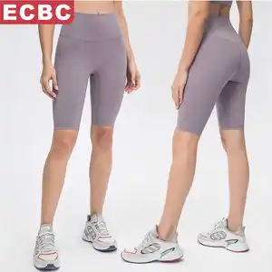 Align Musim Panas Higt Pinggang untuk Gym Olahraga Wanita Celana Pendek Garis Dalam Kantong Kebugaran Yoga Celana Pendek Legging Mulus