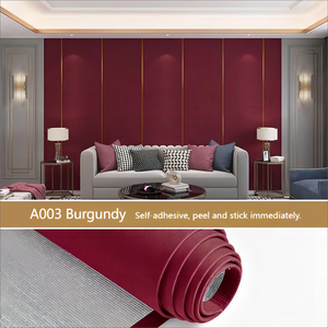 Vente en gros de rouleaux de <span class=keywords><strong>papier</strong></span> <span class=keywords><strong>peint</strong></span> non tissé auto-adhésif <span class=keywords><strong>gris</strong></span> <span class=keywords><strong>clair</strong></span> Décoration de bureau et de maison en coton minimaliste moderne - Product Image 5