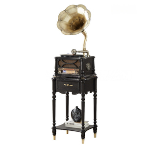 Retro Wooden Floor <b>Standing</b> Gramophone With BT <b>Speaker</b> Function Vintage Vinyl Record Player Home Decor Gift For Living Room - Product Image 2