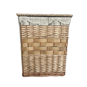 Set 5 Woven <strong>Wicker</strong> Eco-Friendly Stackable Laundry Hamper <strong>Baskets</strong> <strong>Lining</strong> for Clothing Storage Home Living Room Wardrobe - Product Image 2
