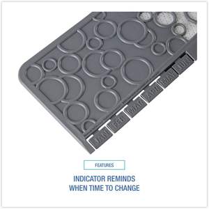 Boardwalk 2.0 Commode <b>Bath</b> <b>Mat</b> 22.88 X 22 Gray/White 6/Carton - Product Image 4