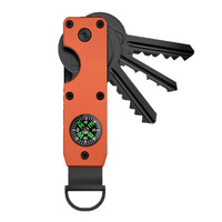 2025 personnalisé intelligent en aluminium porte-clés Portable clé en métal portefeuilles organisateur suspendu nouveau populaire Camping survie boussole OEM