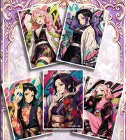 Cartes de collection Demon Slayer, anime japonais, papier coloré, Kamado Tanjirou Nezuko, cartes à jouer, jeux de société, jouets pour les fans