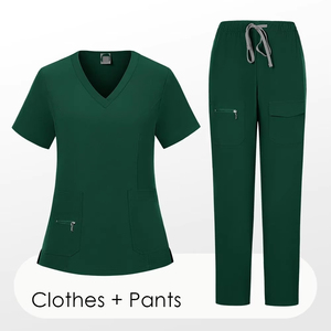 High-Quality Fabric Medical <b>Scrubs</b> Unisex Breathable Women Cool Stretch Jogger <b>Scrub</b> <b>Set</b> - Product Image 3