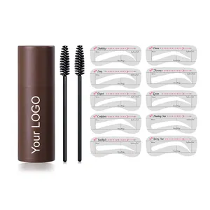 Private Label Beauty Eyebrow Stamp And Stencil Kit Eyebrow Makeup Shadow Powder Eyebrow Stamp Kit