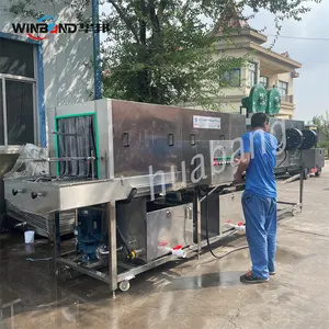 Equipamento de limpeza a vapor para lixo, fabricante chinês, máquina de lavar com cesto de plástico, máquina de lavar caixa industrial, preço de atacado