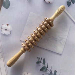 Rodillo de Masaje de Madera Maciza de Nueve Ruedas, Venta Caliente, Masajeador de Meridianos para el Cuidado de la Espalda, Tabla de Guasha, Producto para Aplicación Corporal - Product Image 6