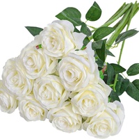 Roses artificielles en gros, couleur personnalisée disponible, roses artificielles avec tige pour la décoration de la maison